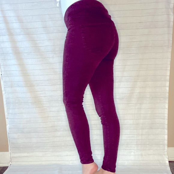 Great condition American Eagle jeggings maroon size 0 - Picture 4 of 6